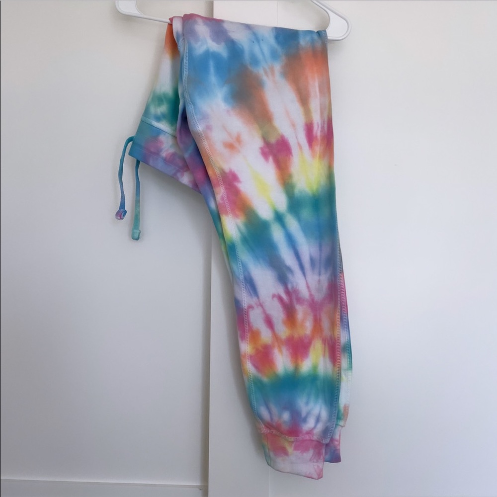 Tie Dye Custom rainbow Joggers Size L